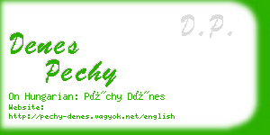 denes pechy business card